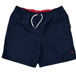 Polo Ralph Lauren Navy Blue Lined Swim Trunks Youth XL 30x5.75" (Men's Small)